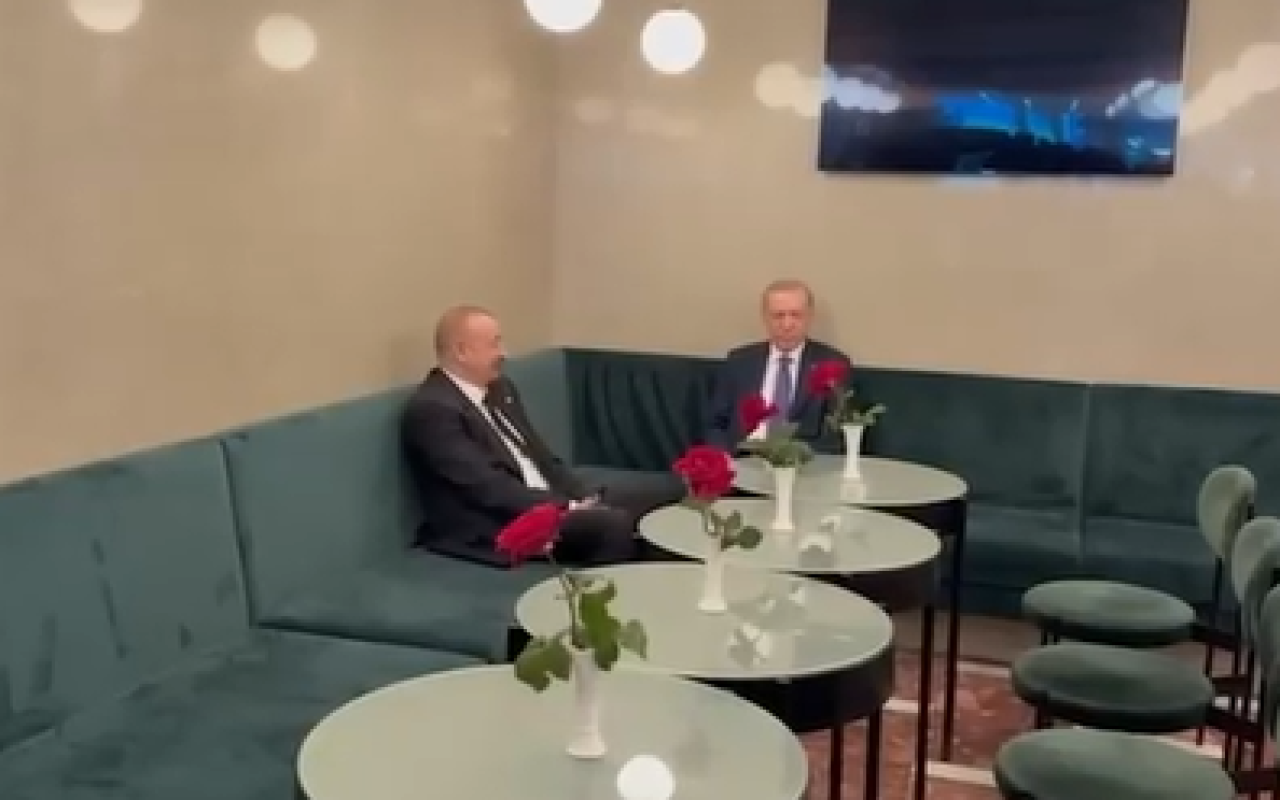 Ərdoğan İlham Əliyevlə görüşdü, Paşinyanla qısa söhbət etdi- VİDEO